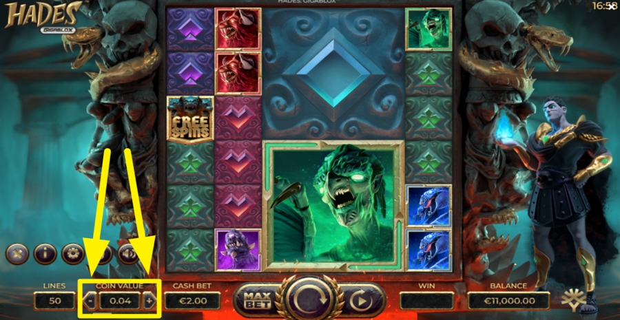 Hades Gigablox Adjust Coin Value