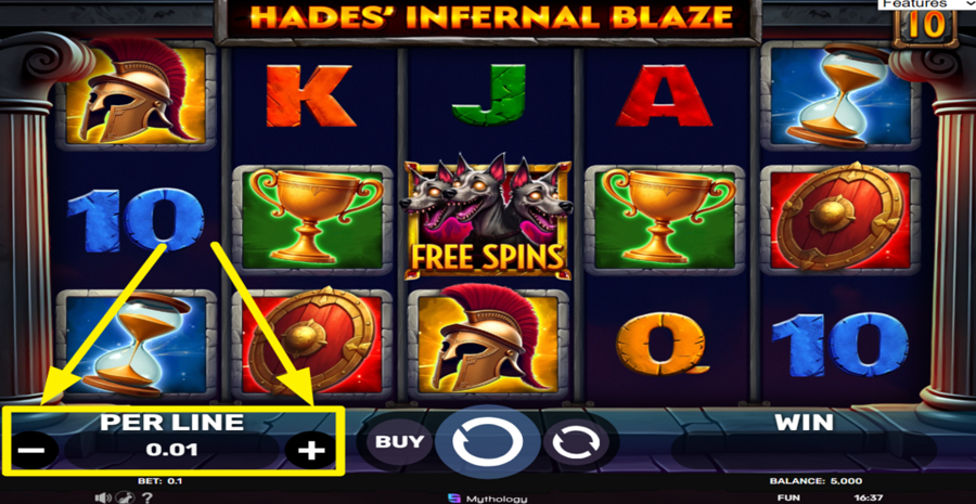 Hades Infernal Blaze Adjust Bet