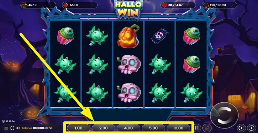 Hallo Win Adjust Total Bet