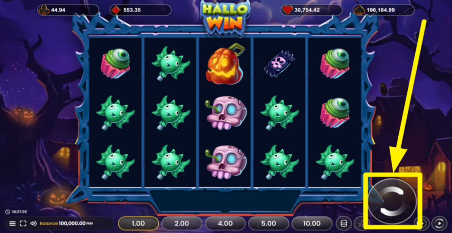 Hallo Win Spin Button