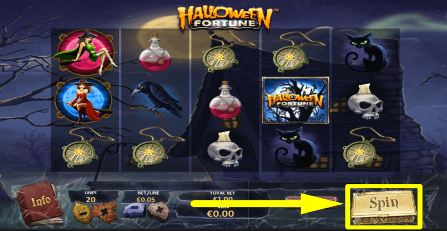 Halloween Fortune Spin Button