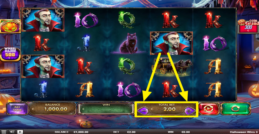 Halloween Wins 3 Adjust Bet