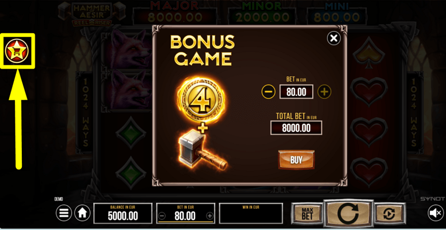 Hammer Of Aesir Buy Feature