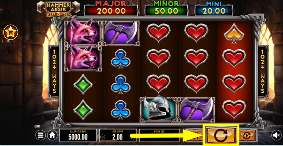 Hammer Of Aesir Spin Button