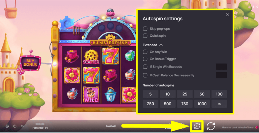 Hamsterpunk Wheel Of Love Autoplay Feature