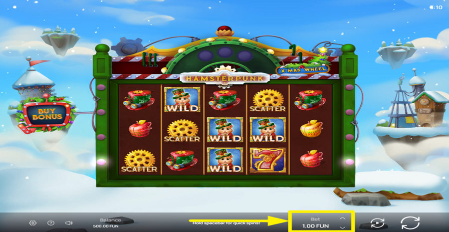 Hamsterpunk Xmas Wheel Adjust Bet