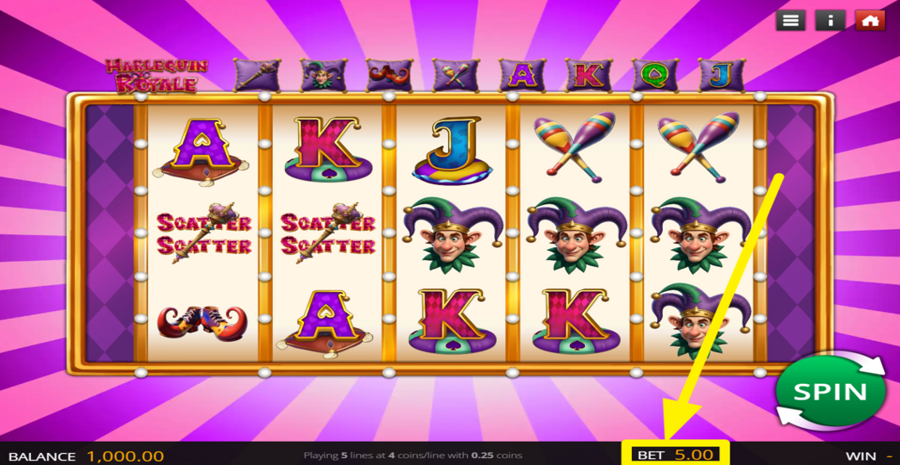 Harlequin Royale Adjust Bet