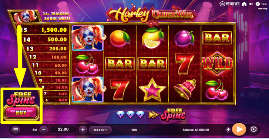 Harley Quickwin Buy Feature