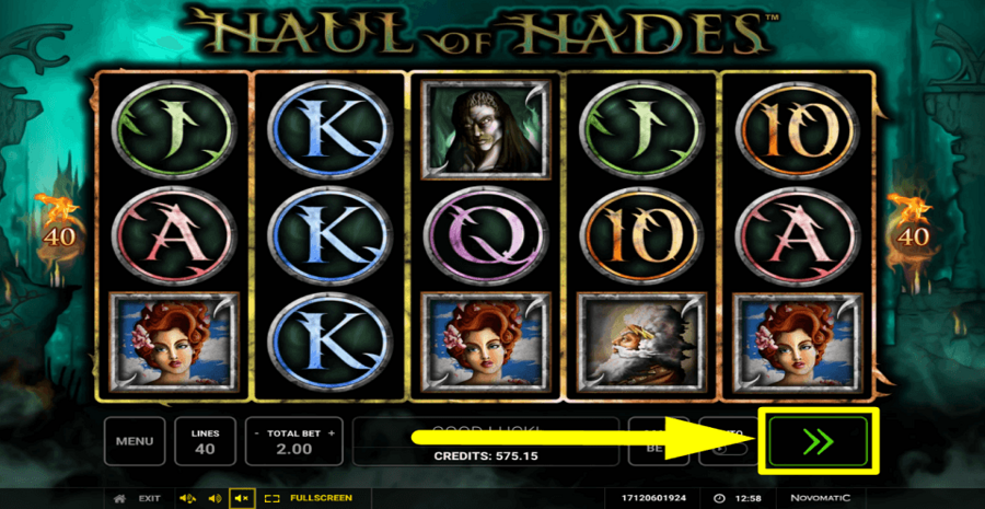 Haul Of Hades Fast Play Button