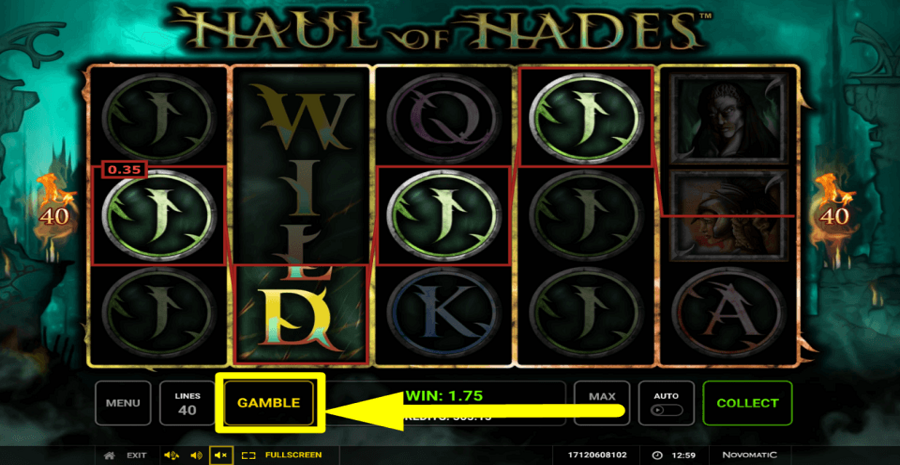 Haul Of Hades Gamble Feature