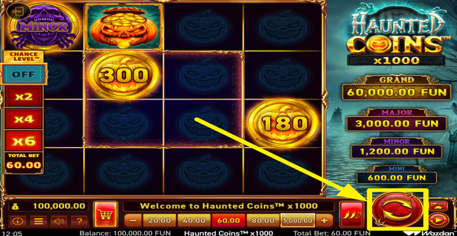Haunted Coins x1000 Spin
