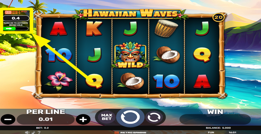Hawaiian Waves Retro Bet