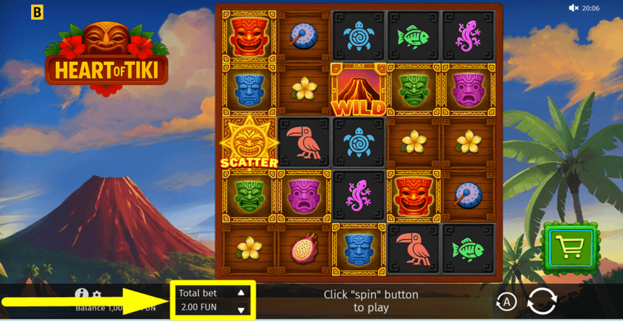 Heart Of Tiki Bet Value