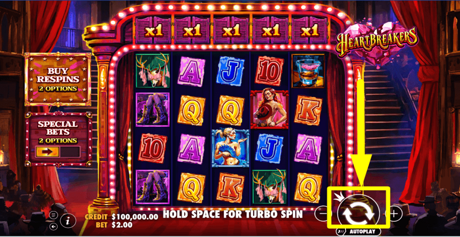 Heartbreakers Spin Button