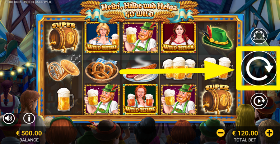 Heidi Hilde And Helga Go Wild Spin Button