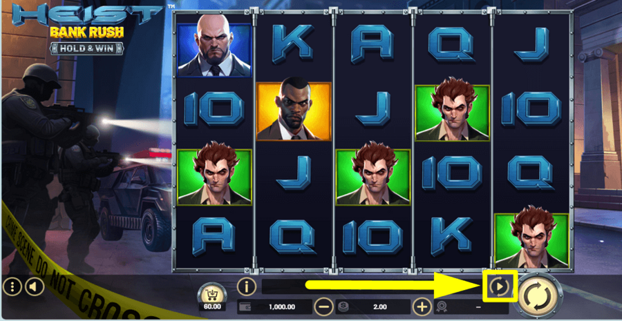 Heist Bank Rush Hold And Win Autoplay Feature