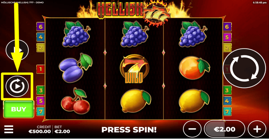 Hellish 777 Autoplay Feature