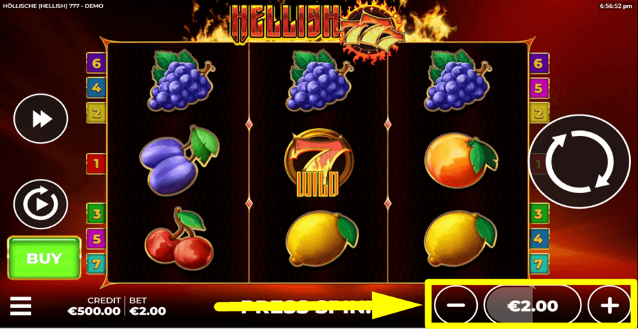 Hellish 777 Bet Value