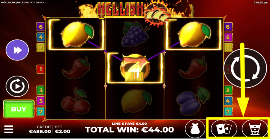 Hellish 777 Gamble Feature