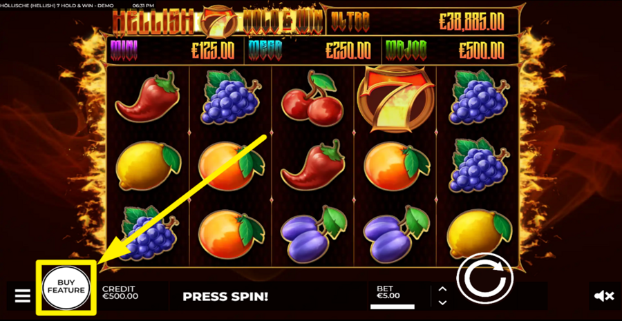 Hellish 7 Hold And Win Buy Bonus