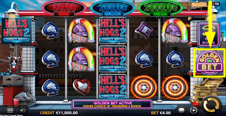 Hells Hogs 2 Squealin Wheels Golden Bet Feature