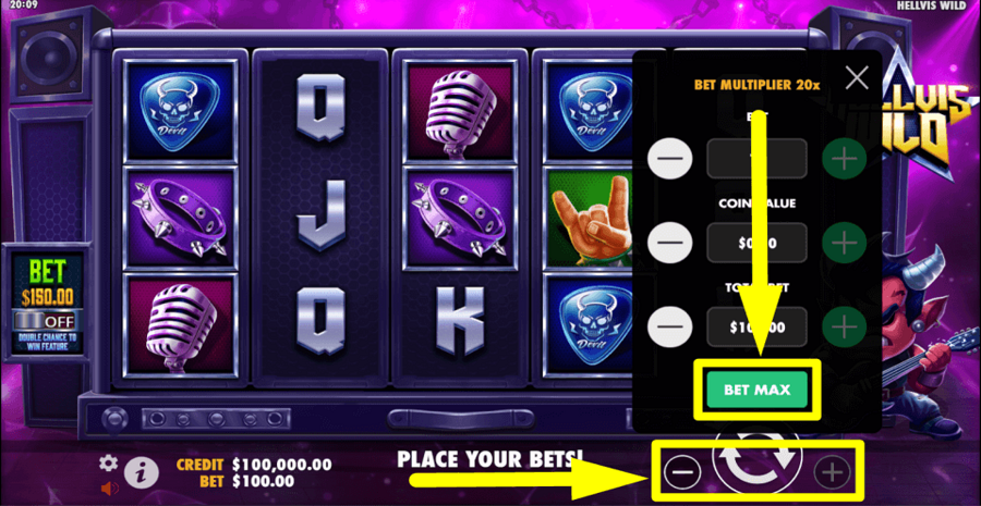 Hellvis Wild Bet Max Button