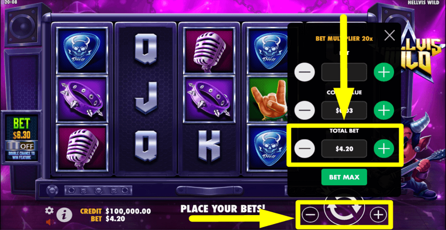 Hellvis Wild Total Bet Value