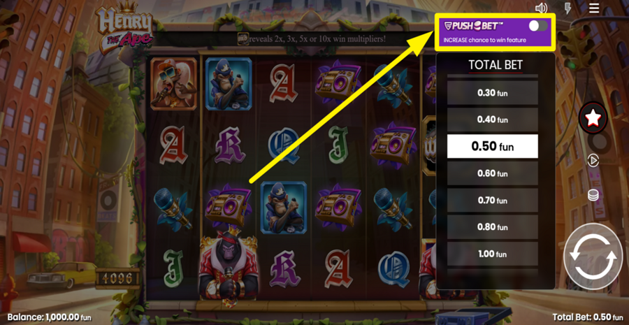 Henry The Ape Push Bet
