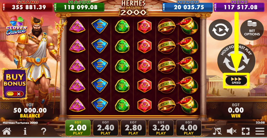 Hermes Fortunes 2000 Clover Chance Speed Feature