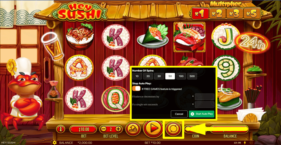 Hey Sushi Autoplay Feature