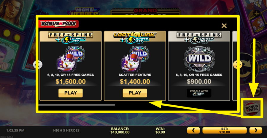 High 5 Heroes Buy Bonus