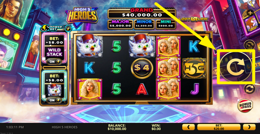 High 5 Heroes Spin