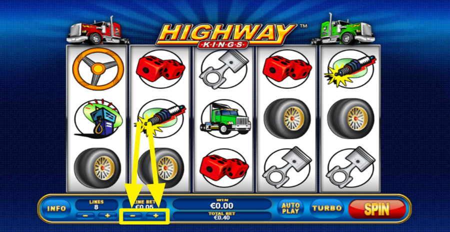 Highway Kings Adjust Bet Per Line