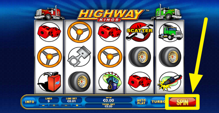 Highway Kings Spin Button