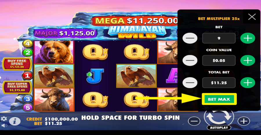 Himalayan Wild Max Bet