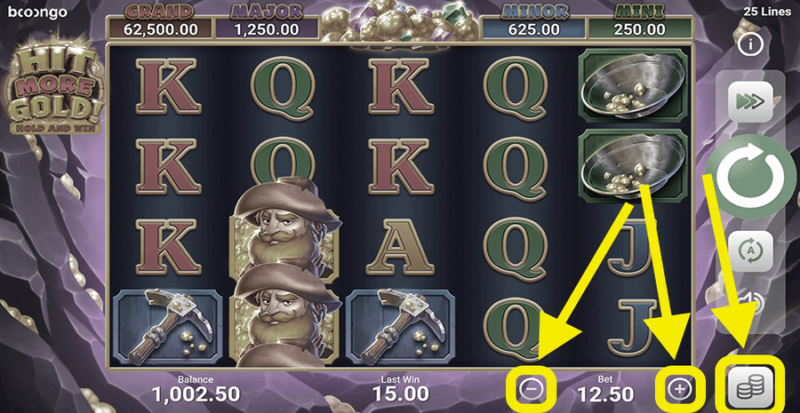 Hit More Gold Bet Selection