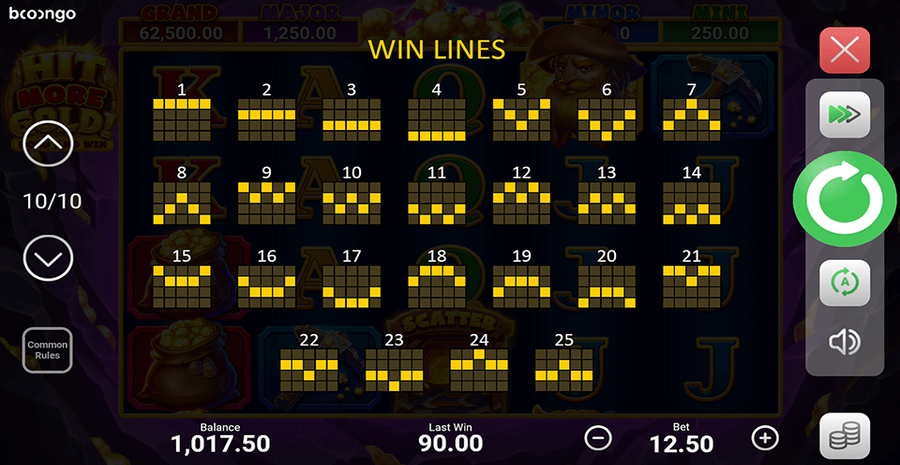 Hit More Gold Paylines