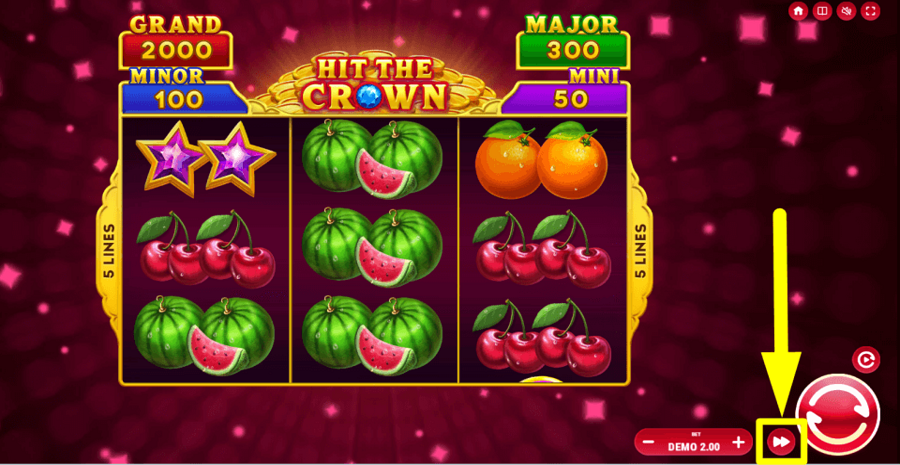 Hit The Crown Hold And Spin Turbo Feature