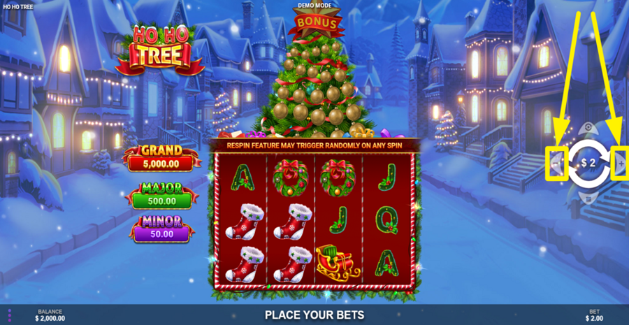 Ho Ho Tree Adjust Bet