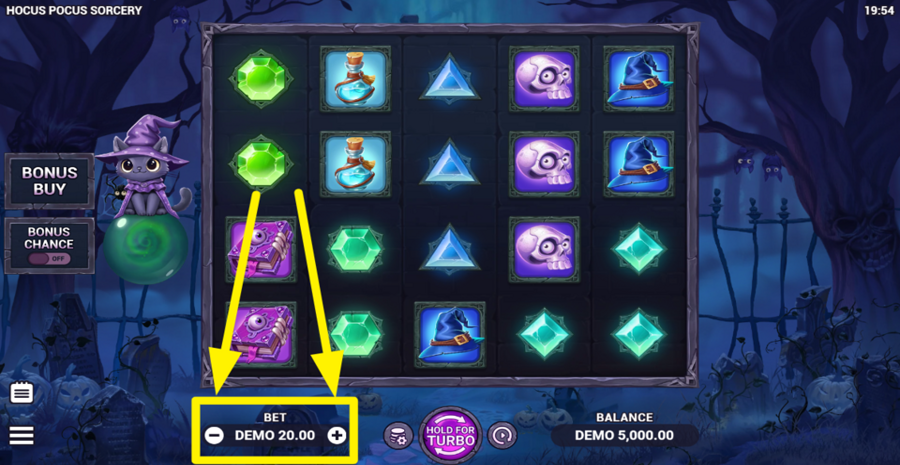 Hocus Pocus Sorcery Adjust Bet