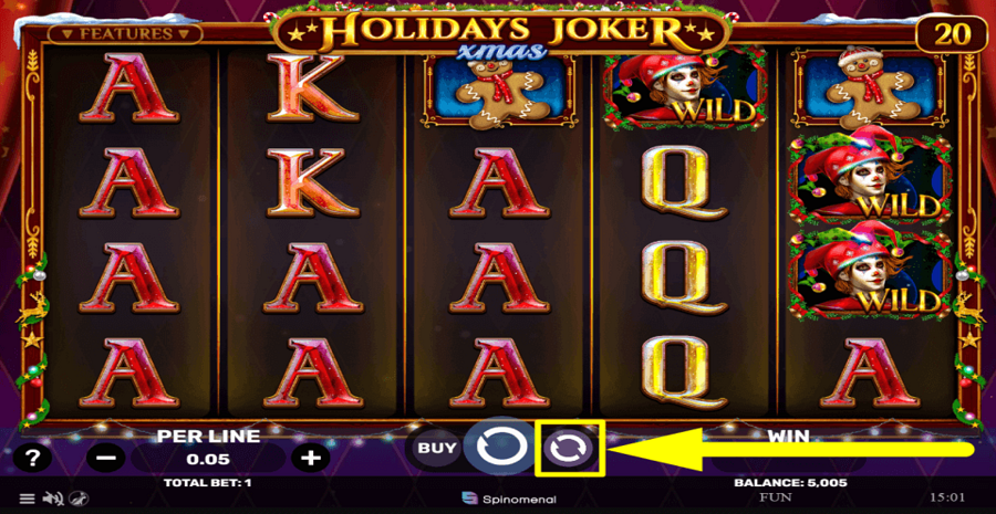 Holidays Joker Xmas Autoplay Feature