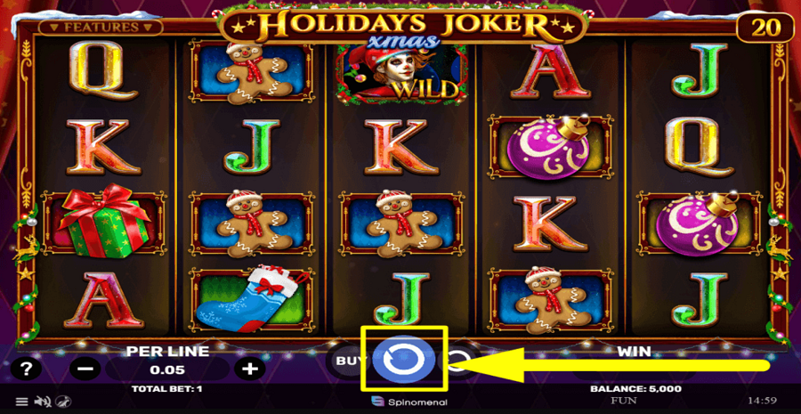 Holidays Joker Xmas Play Button