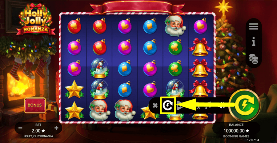 Holly Jolly Bonanza Quick Spin Feature