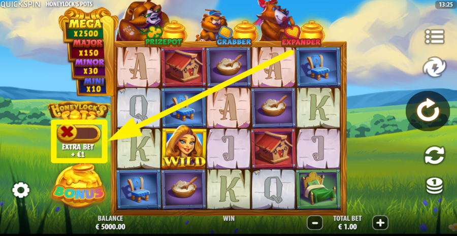 Honeylocks Pots Extra Bet