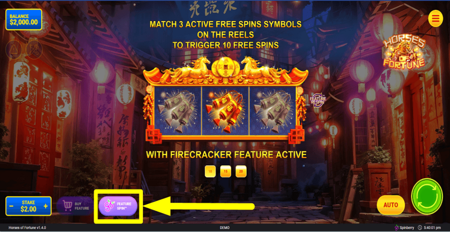Horses Of Fortune Feature Spin Feature