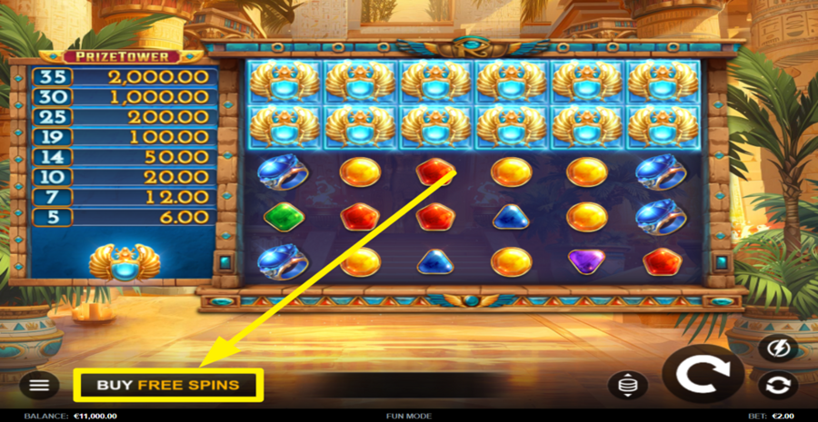 Horus Fire Prizetower Buy Bonus