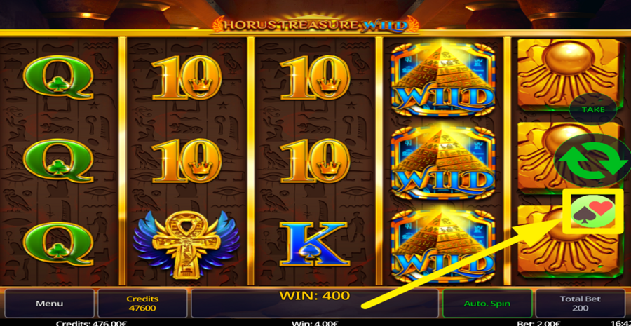 Horus Treasure Wild Gamble Feature