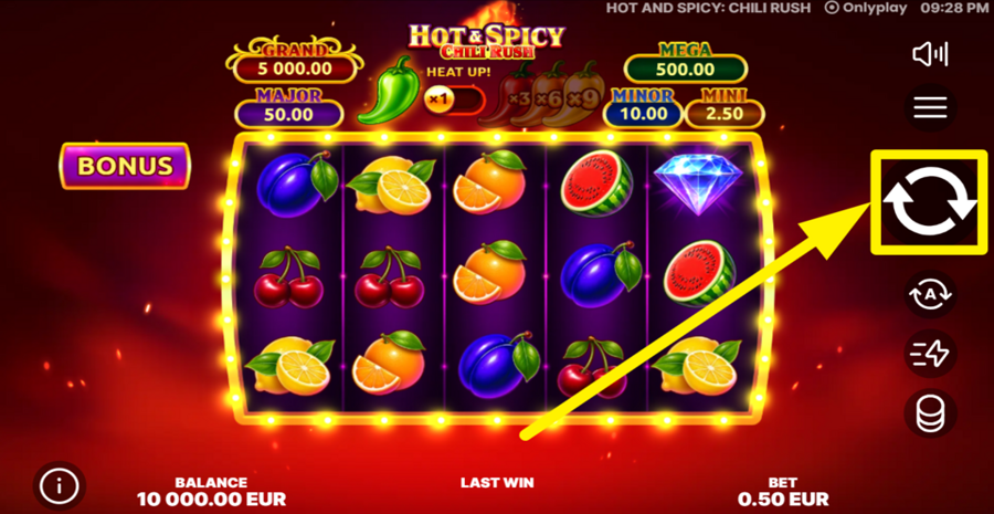 Hot And Spicy Chili Rush Spin