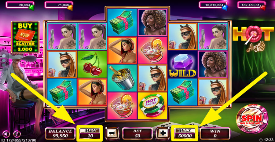 Hot Angels Min Max Bet
