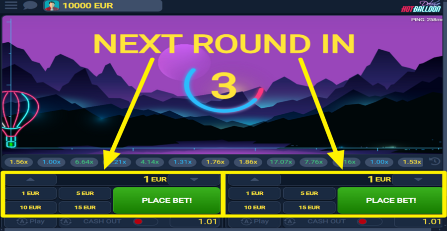Hot Balloon Deluxe Adjust Bet